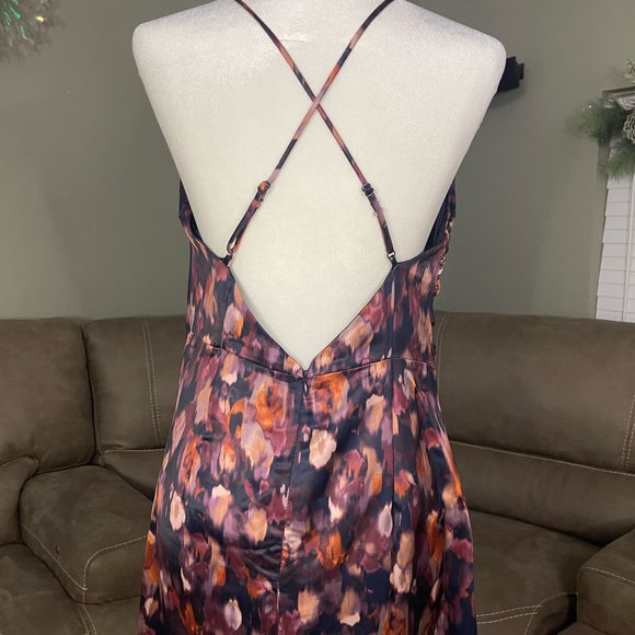 NWT Jason Wu Watercolor Satin Midi Dress in Size M Party Event Wedding Formal - Picture 6 of 10